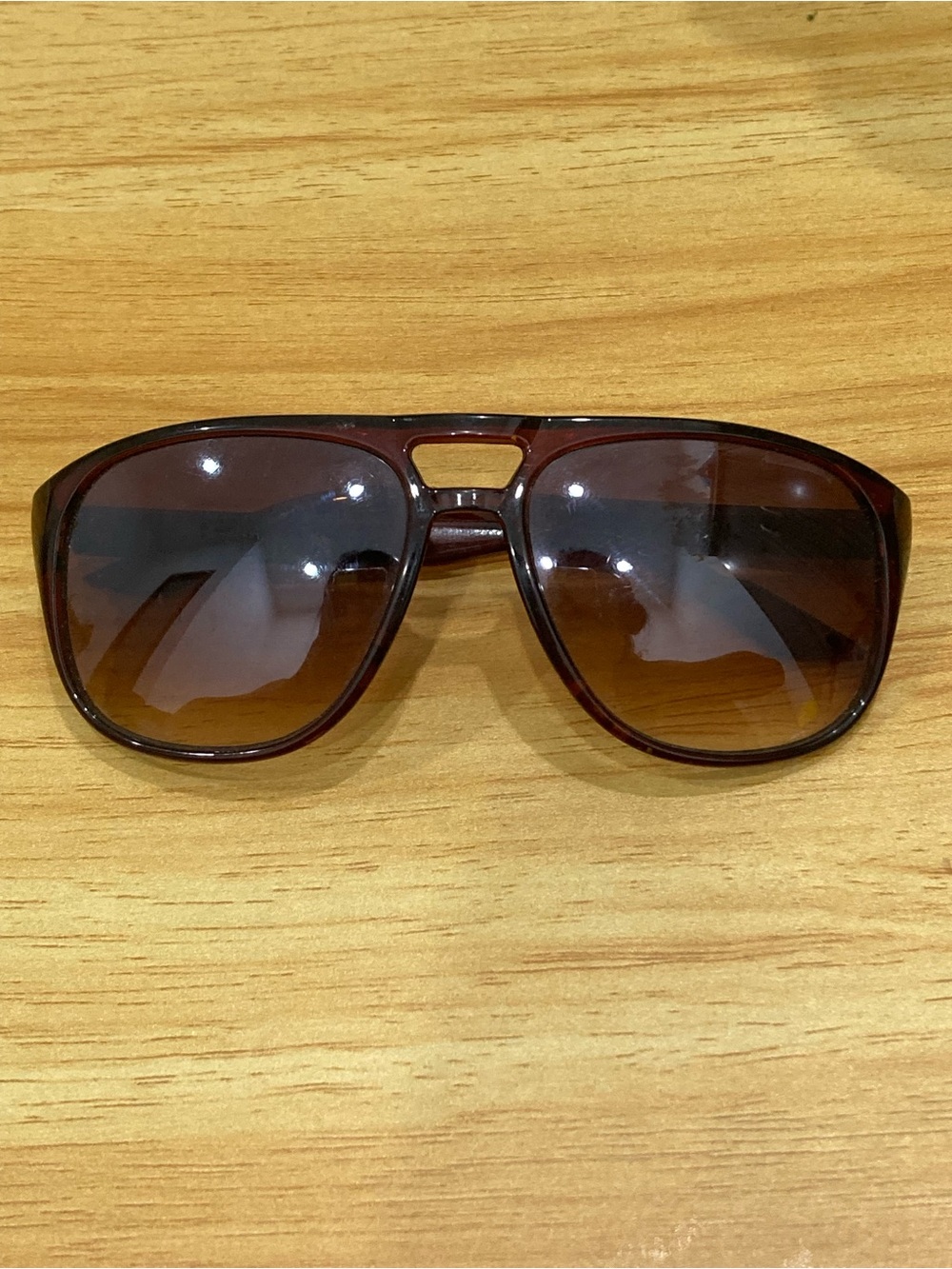 Tortoiseshell Brown Gradient Aviator Sunglasses Vintage Style